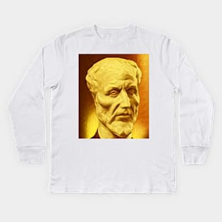 Plotinus golden Portrait | Plotinus Artwork 8 Kids Long Sleeve T-Shirt